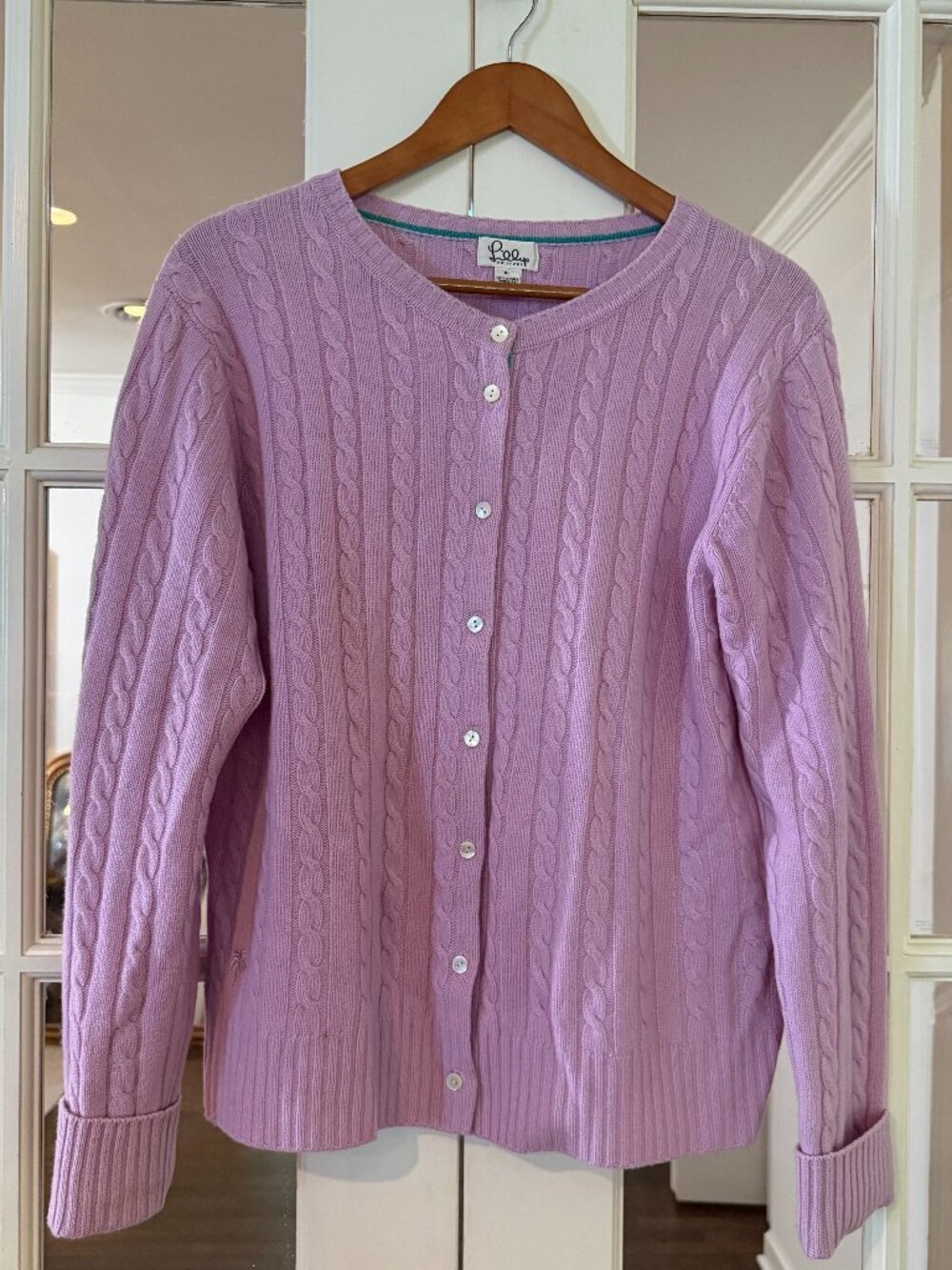 Lilly Pulizer lavender Cashmere sweater, x-large